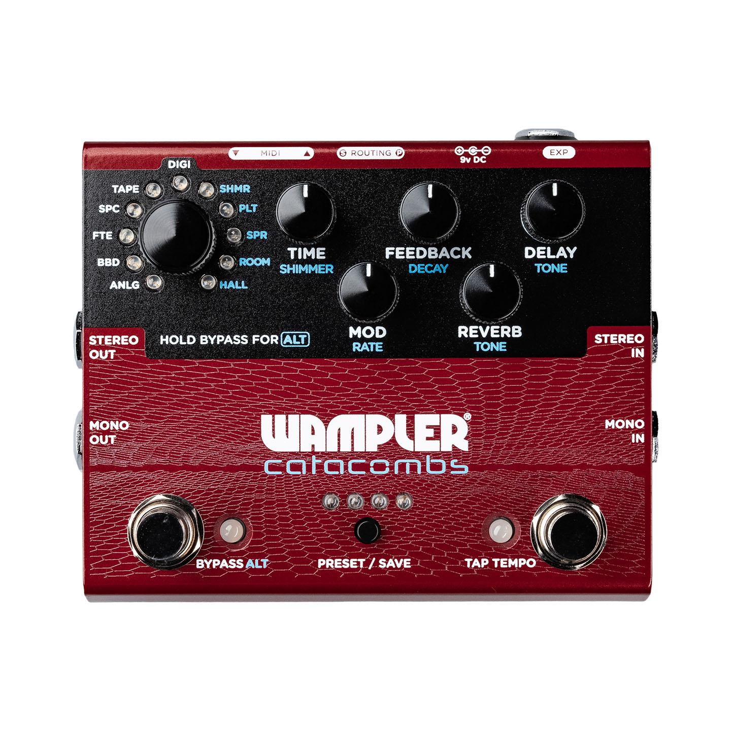 Wampler Catacombs reverb and delay guitar pedal