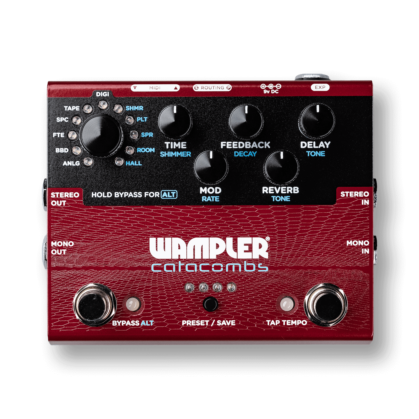 Wampler Catacombs reverb and delay guitar pedal